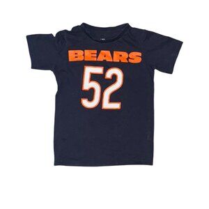 Chicago Bears Youth T-Shirt Mack #52 NFL Blue Small 100% Cotton